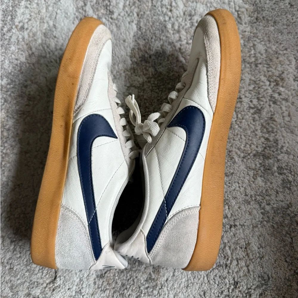Nike Killshot Leather Shoe Navy Grey Sneakers Size 9.5 Athletic Comfort - Picture 7 of 9